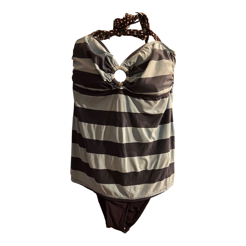 Tommy Hilfiger Women’s Estilo O-Ring Halter Neck One Piece Swimsuit Size 14 $100